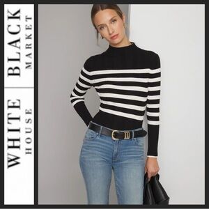 NWT White House Black Market Ribbed Mockneck Sweate